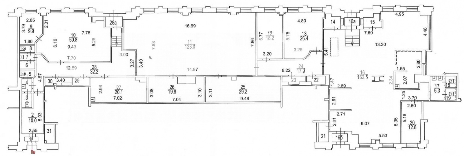 Планировка офиса 579 м², 1 этаж, МФЦ «Опера Хаус»